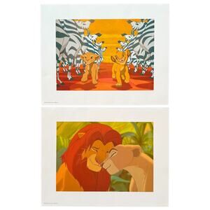 The Lion King Lithograph Set of 2 Special Edition Disney Store